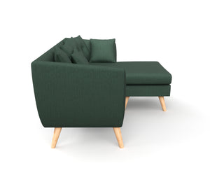 Ecksofa HAILY dunkelgrün