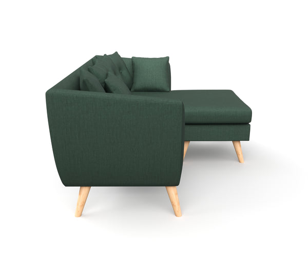 Ecksofa HAILY dunkelgrün