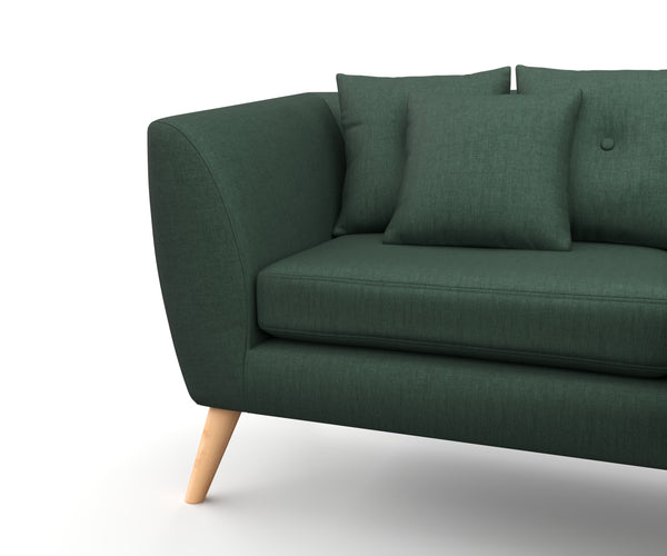 Ecksofa HAILY dunkelgrün