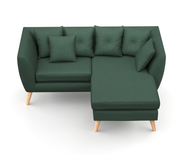 Ecksofa HAILY dunkelgrün