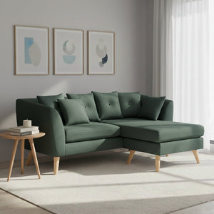 Ecksofa HAILY dunkelgrün