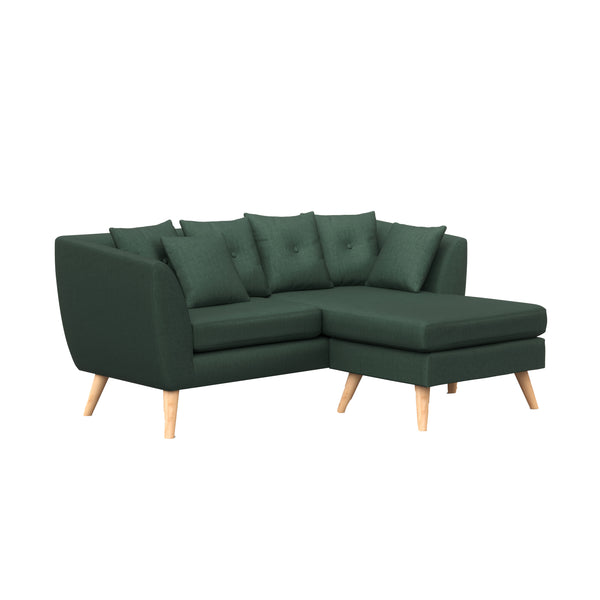 Ecksofa HAILY dunkelgrün