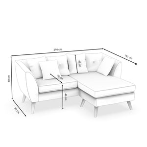Ecksofa HAILY grau
