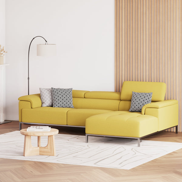 Ecksofa JANA gelb rechts