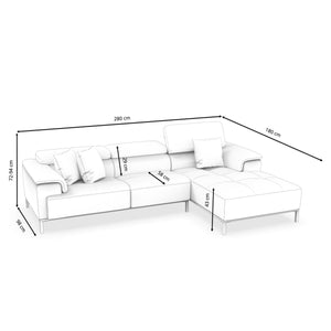 Ecksofa JANA gelb rechts