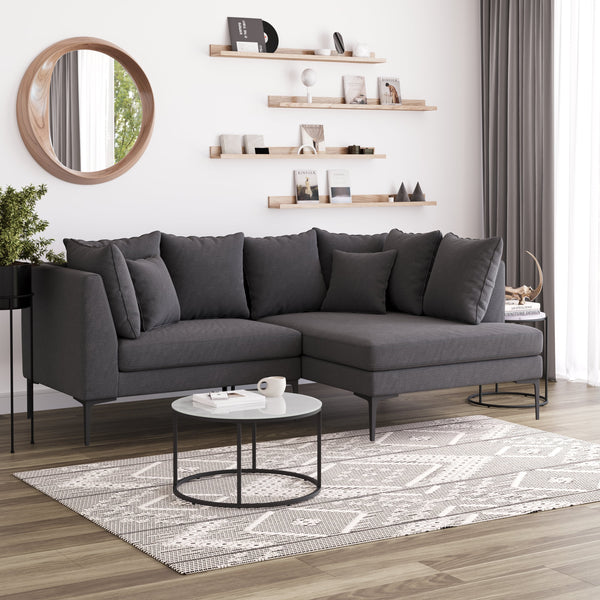 Ecksofa JOEY rechts anthrazit