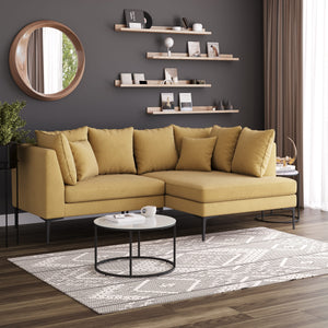 Ecksofa JOEY rechts gelb