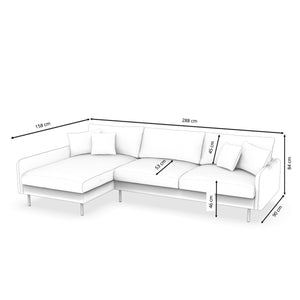 Ecksofa LEAH links anthrazit