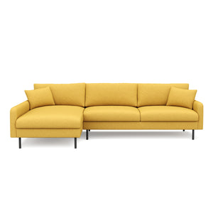 Ecksofa LEAH links gelb