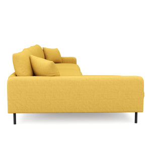 Ecksofa LEAH links gelb