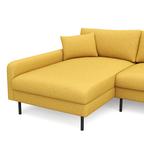Ecksofa LEAH links gelb