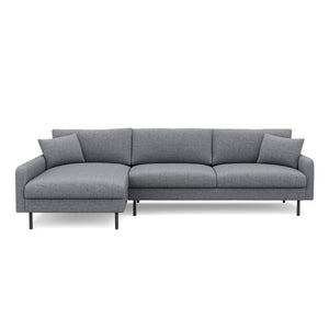 Ecksofa LEAH links grau