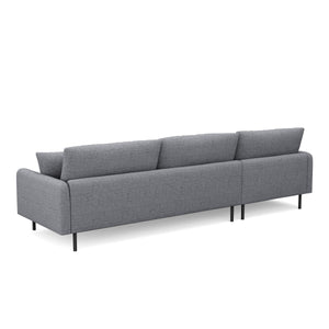Ecksofa LEAH links grau