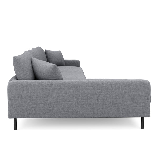 Ecksofa LEAH links grau