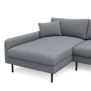 Ecksofa LEAH links grau