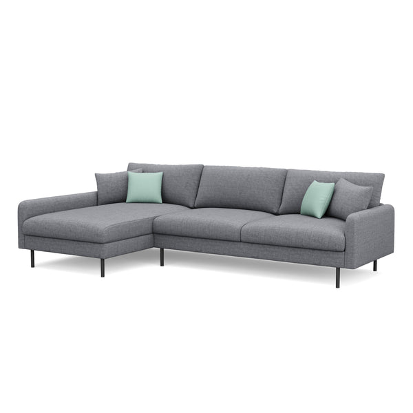 Ecksofa LEAH links grau