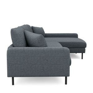 Ecksofa LEAH rechts anthrazit