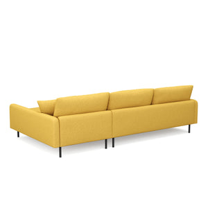 Ecksofa LEAH rechts gelb