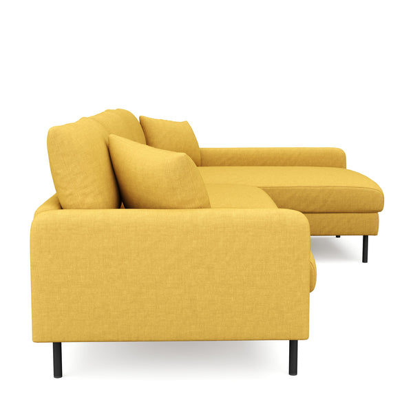 Ecksofa LEAH rechts gelb