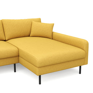 Ecksofa LEAH rechts gelb
