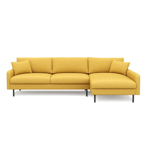 Ecksofa LEAH rechts gelb