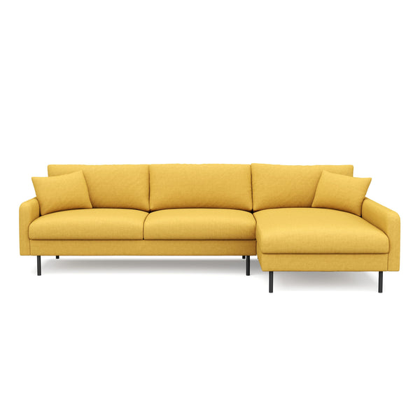 Ecksofa LEAH rechts gelb