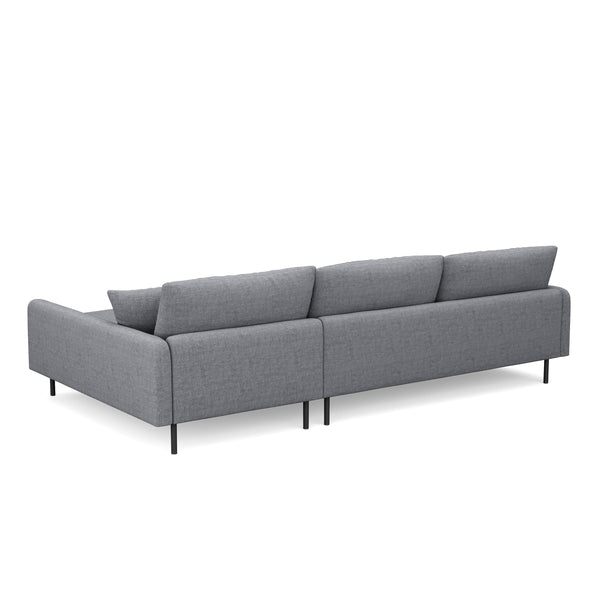 Ecksofa LEAH rechts grau
