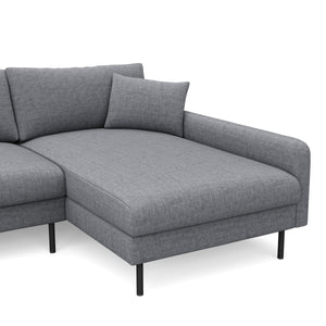 Ecksofa LEAH rechts grau