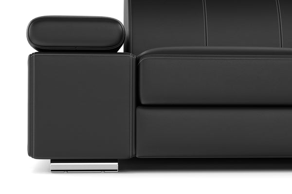 Ecksofa CRISTIANO (schwarz - links)