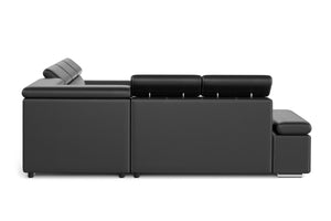 Ecksofa CRISTIANO (schwarz - links)