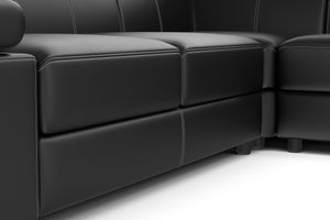 Ecksofa CRISTIANO (schwarz - links)