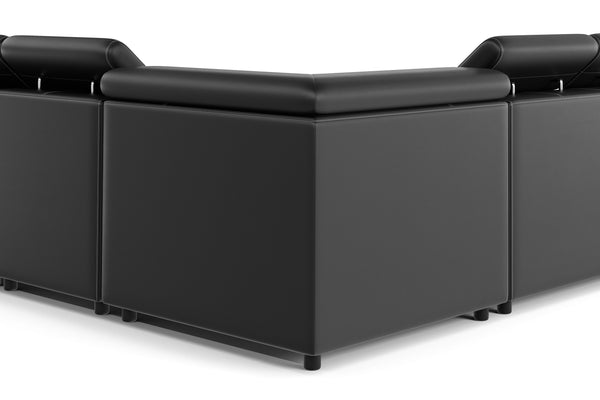 Ecksofa CRISTIANO (schwarz - links)