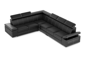 Ecksofa CRISTIANO (schwarz - links)