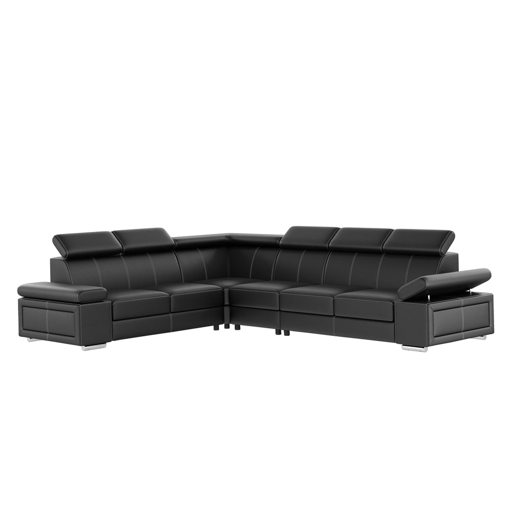 Divano angolare CRISTIANO (nero - sinistro)