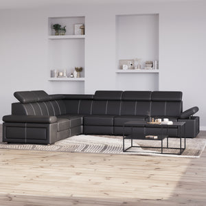 Ecksofa CRISTIANO (schwarz - links)