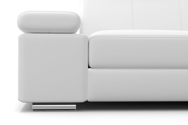 Ecksofa CRISTIANO (weiss - rechts)