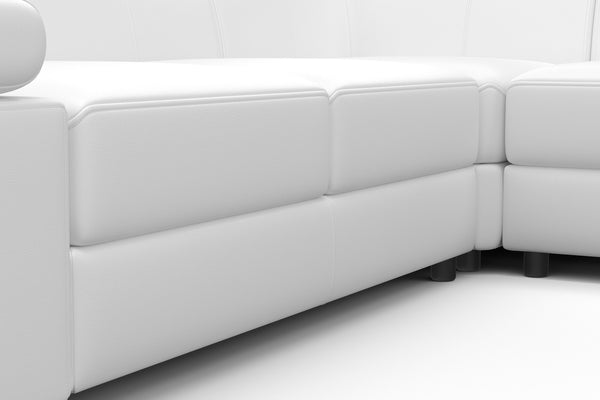 Ecksofa CRISTIANO (weiss - rechts)