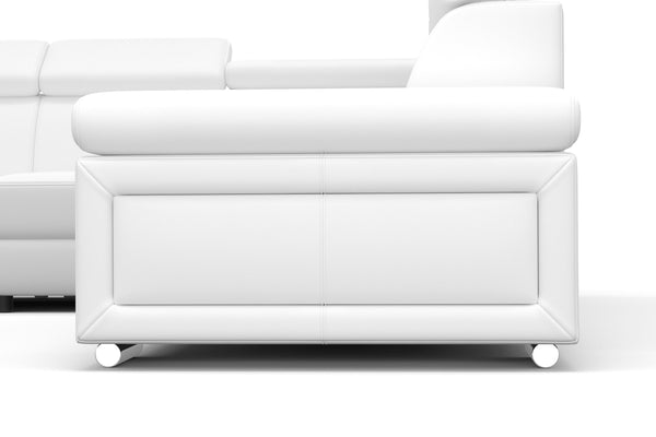 Ecksofa CRISTIANO (weiss - rechts)