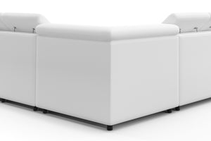 Ecksofa CRISTIANO (weiss - rechts)