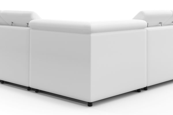 Ecksofa CRISTIANO (weiss - rechts)