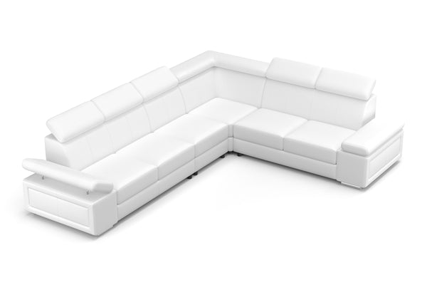 Ecksofa CRISTIANO (weiss - rechts)