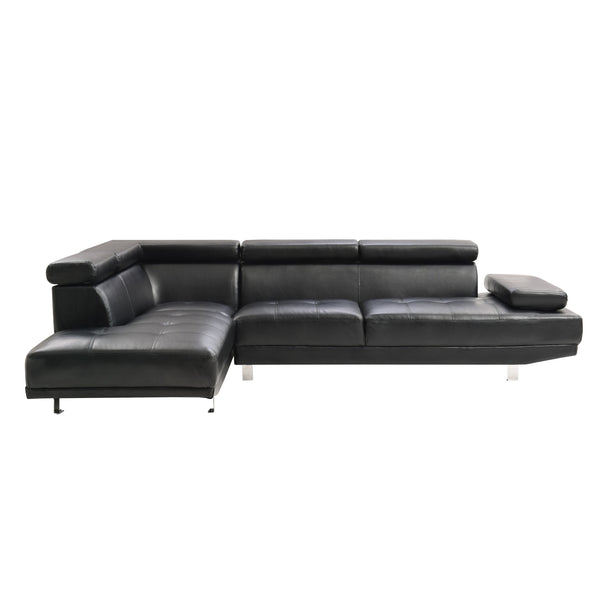 Ecksofa PHILIP links schwarz