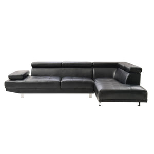 Ecksofa PHILIP rechts schwarz