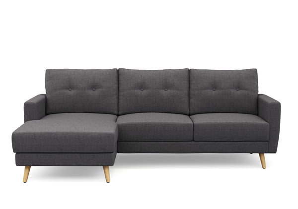 Ecksofa MANDY links anthrazit