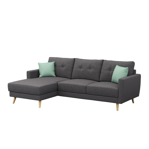 Ecksofa MANDY links anthrazit
