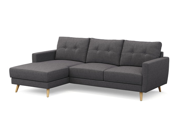 Ecksofa MANDY links anthrazit