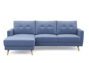 Ecksofa MANDY links blau