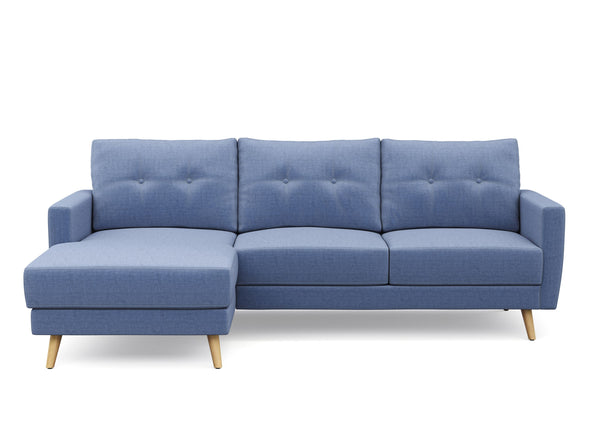 Ecksofa MANDY links blau