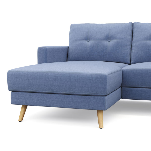 Ecksofa MANDY links blau