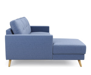 Ecksofa MANDY links blau